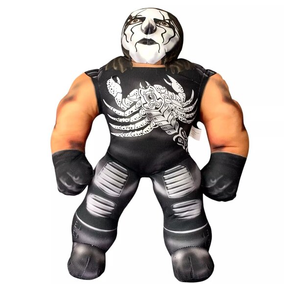 Vintage 1998 WCW Wrestling Sting Talking Plush Doll 21" Toy Biz Tested - Working - Picture 1 of 6